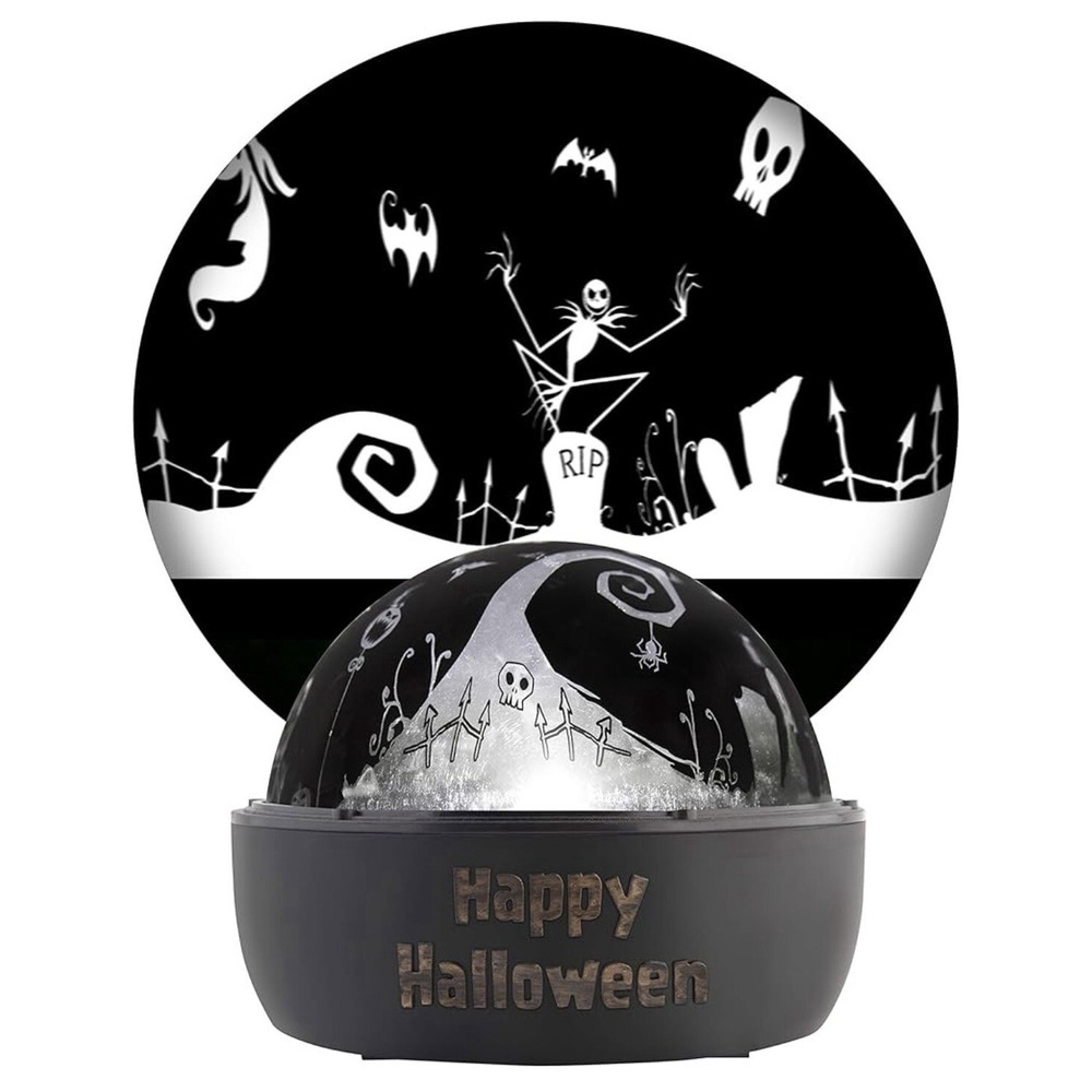 Gemmy LED LightShow Projection ShadowLights Halloween OS Black White Decor Spook
